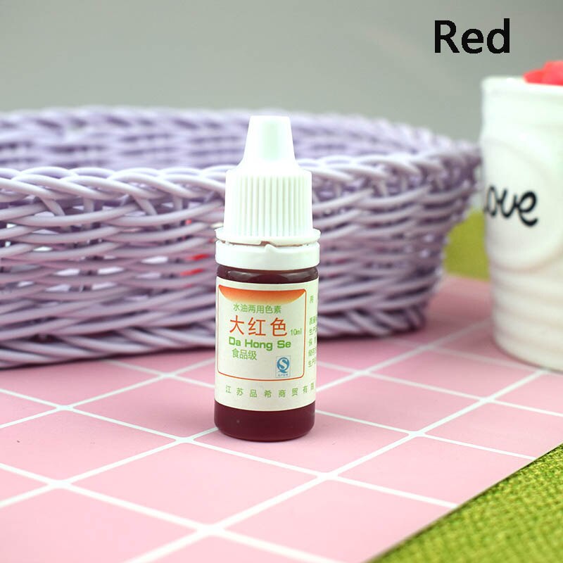 Färgning pigment slem kristall lera uv harts färgning vatten olja dubbel användning pigment gör det själv hantverk dag-ship: Röd