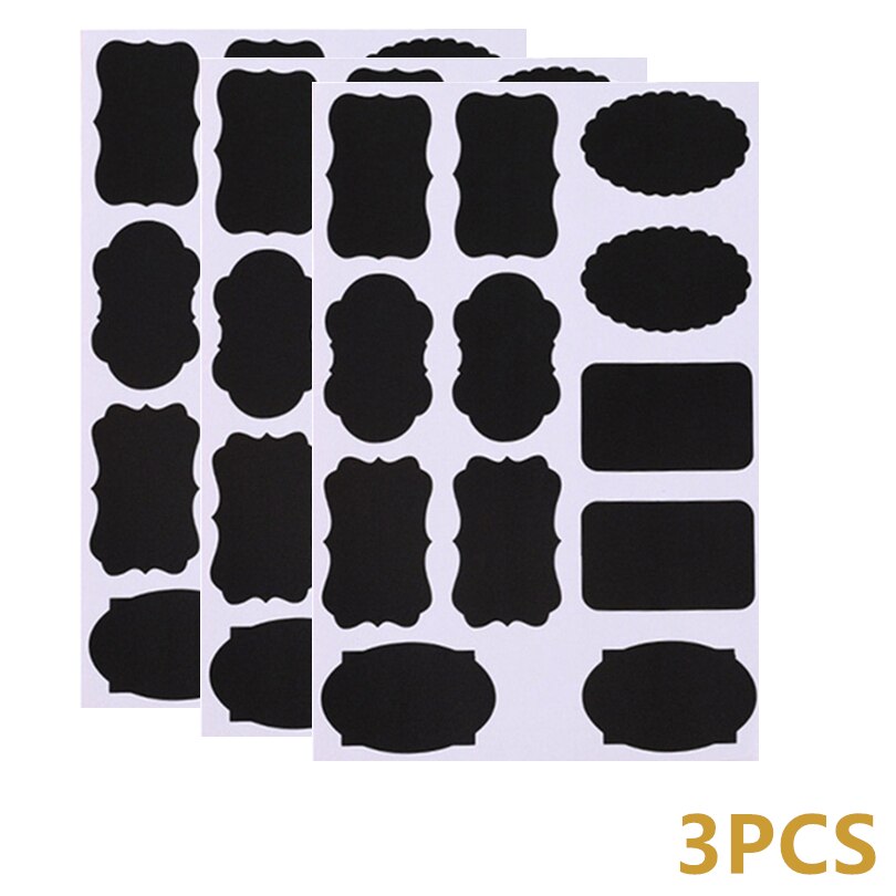 3/5/10Pcs White Liquid Chalk Pen Marker Glass Windows Blackboard Stickers Liquid Ink Pen Used On Chalkboard Window White Pen: A Black Sticker 3PC