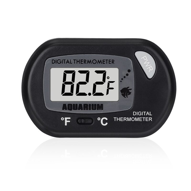 NICREW termometro acuario termómetro para acuario Sensor de pantalla LCD Digital con cable para pecera accesorios termómetro para acuario: Black