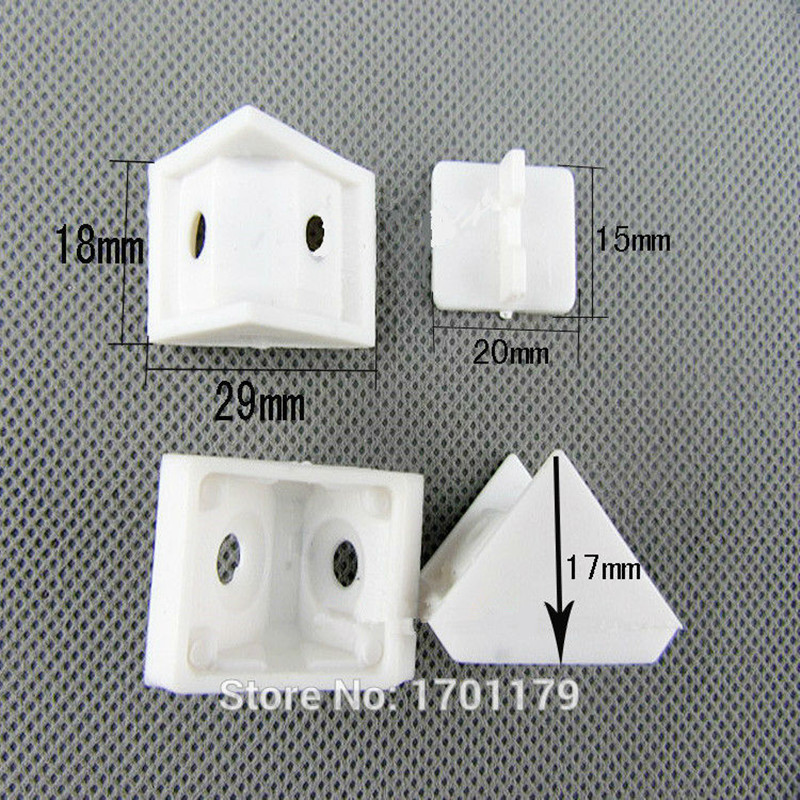 90 graden hoek gat lidded plastic hoek Hoekplank ondersteuning beugel metalen meubels opknoping hoek schot
