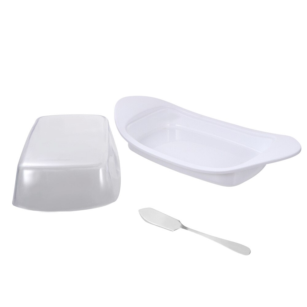 1 Set Cheese Butter Container Dish Storage Box with Lid and Scoop Cutter