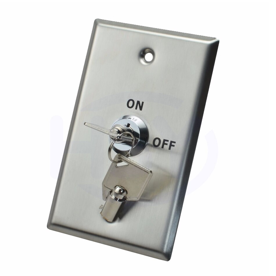 HSY Stainless Steel Key Switch Emergency Push Exit Button Door Release Access Controller Gate Open Lock: S70K
