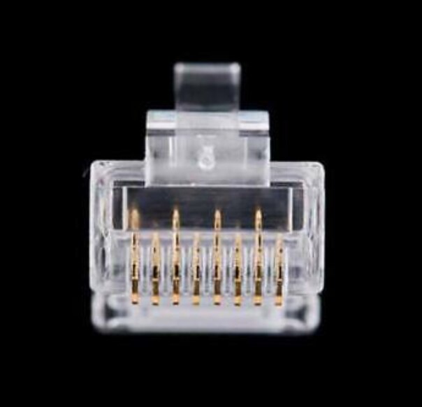 100 Pcs RJ45 Network Modular Plug 8P8C CAT5e Cable Connector End Pass Through