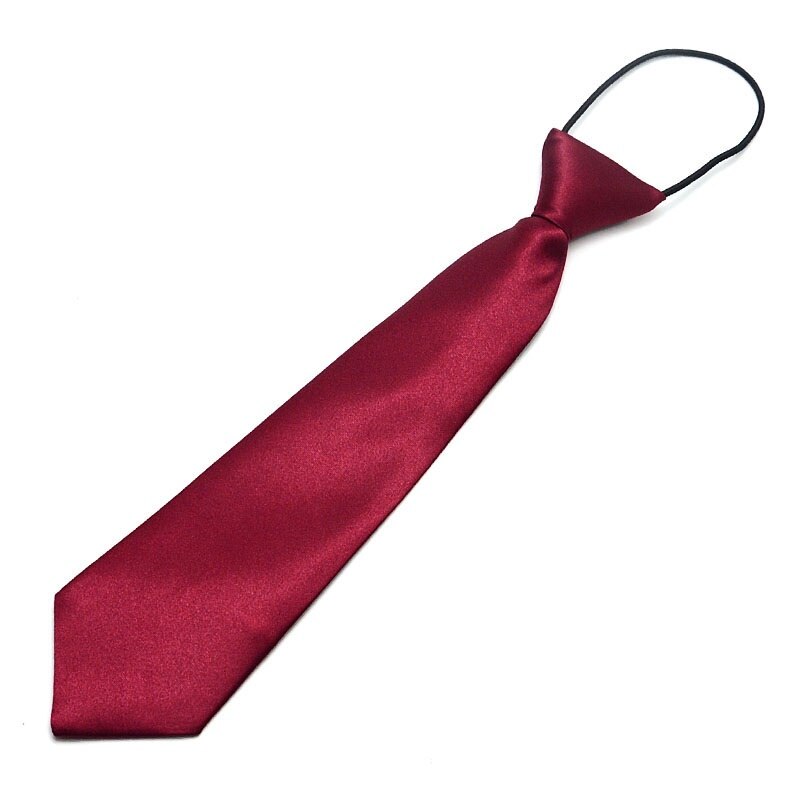 Corbata de niño lazo de bebé, corbatas fáciles para la escuela para niños pequeños: Color vino