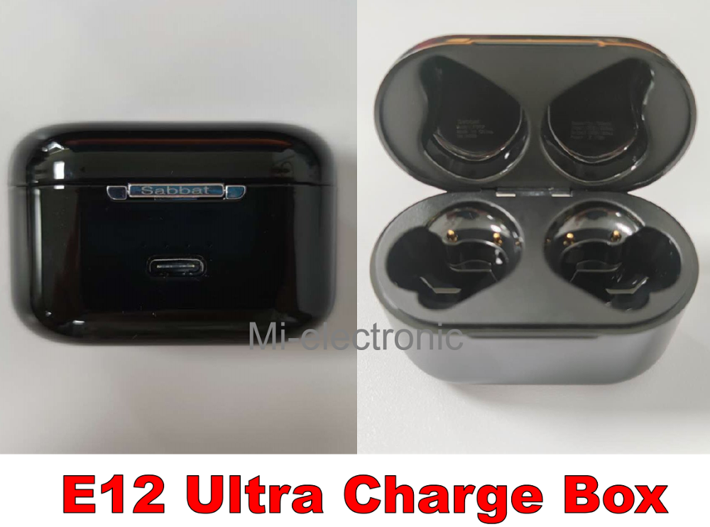 Original Charging Box for Sabbat E12 Ultra TWS Bluetooth Earphone Charging Cases X12 pro Black White 750mAh Wireless Charger Bin: E12Ultra Box