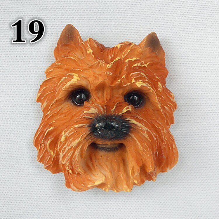 Realistic Pet Dog Fridge Magnets Resin Strong Magnet Refrigerator Stickers Souvenir Cartoon Fridge Sticker Decor: 19