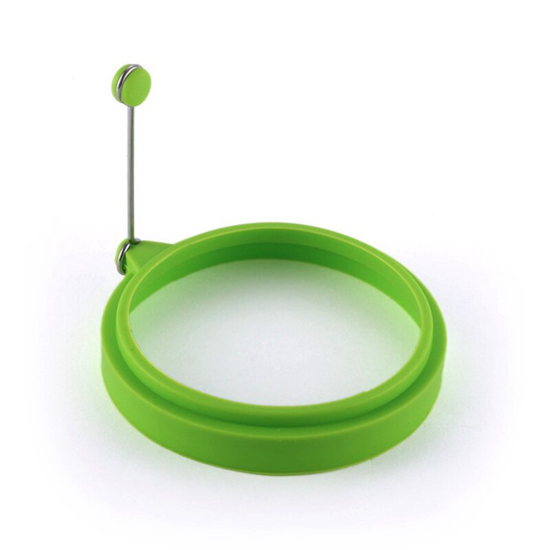 1 stuk siliconen eierring antiaanbak perfect gebakken eiervormen of pannenkoekringen siliconen ronde pannenkoek voor ontbijt: 1pc ronde groene
