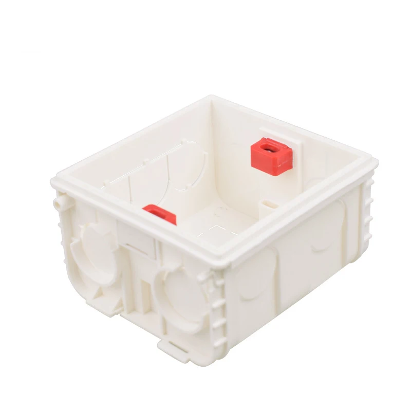 Installation of 86 Universal Wall Switch Socket, Bottom Box Box Flame-retardant Wiring Square Bottom Box Switch Installation