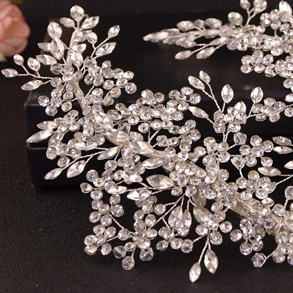 TRiXY H253-S Gorgeous Crystal Bridal Headpiece Flower Wedding Hair Vine Clip Party Prom Hair Jewelry Bridal Hair Accessories