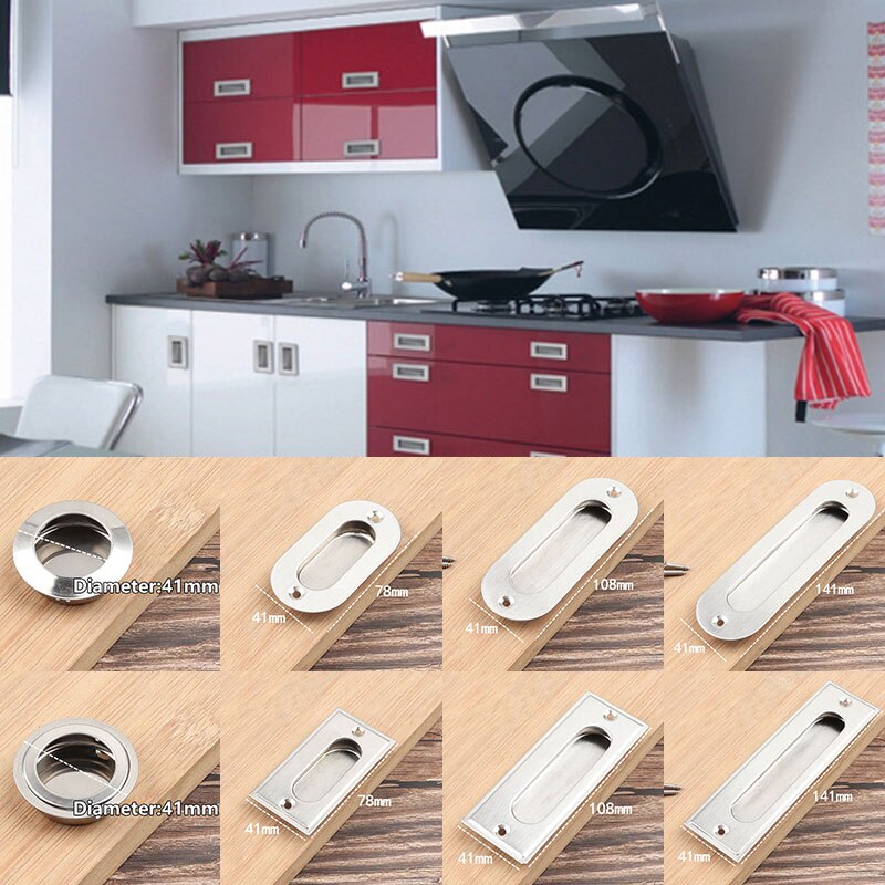 Moderne Onzichtbare Deur Handvat Ingebouwde Lade Eenvoudige Ronde Embeded Lade Deur Decor