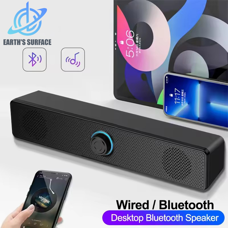 PC-soundbar Bekabelde en draadloze Bluetooth-luidspreker USB-aangedreven soundbar voor tv PC Laptop Gaming Home Theater Surround Audio-systeem