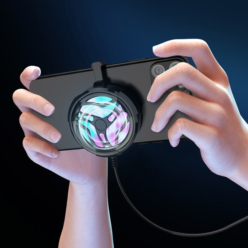 Handy-kühler, tragbarer kühler für mobile spiele, usb-betriebener smartphone-lüfter, kühlkörper, game-joystick-kühler für handys (yyds)