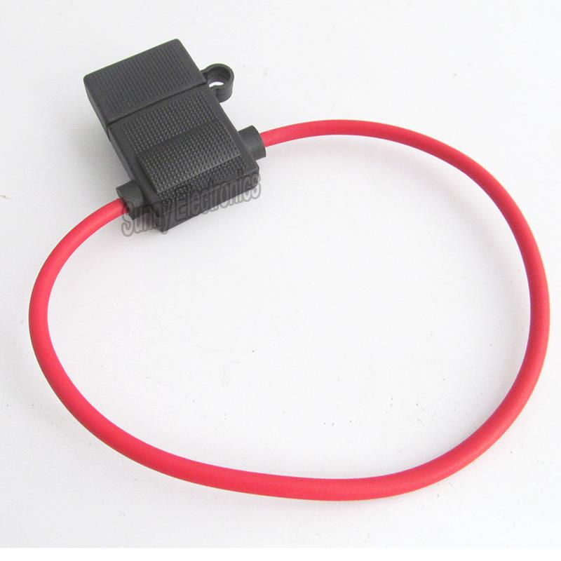 In-line Standard Blade Fuse Holder Splash Proof for 12V 20A Fuses Car Bike Boat