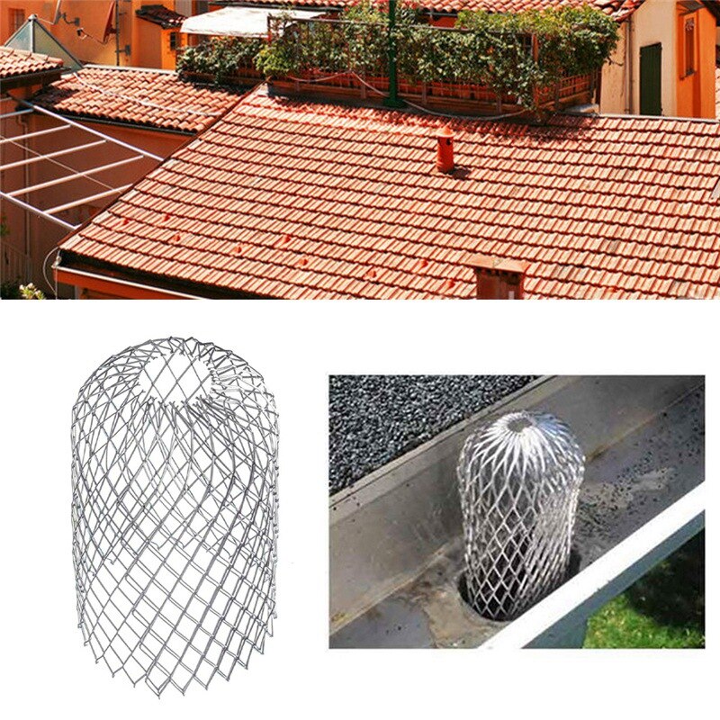 3Pcs Roof Gutter Guard Filters 3 Inch Expand Aluminum Filter Strainer Anti - Blocking Leaf Drains Debris Drain Net Cover