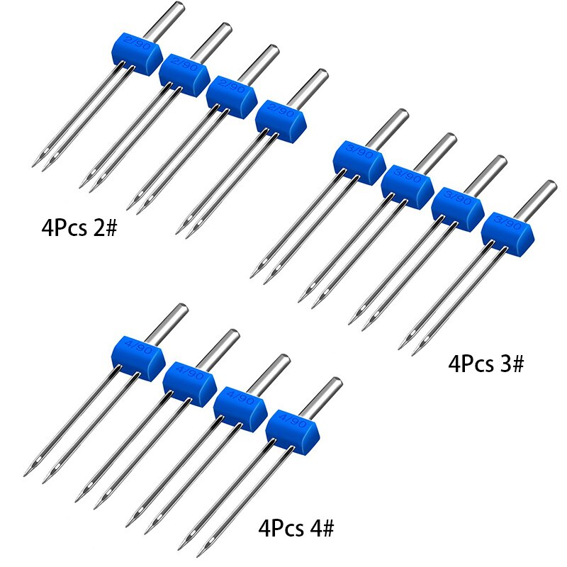 Nonvor Double Needles for Brother Sewing Machine Parts for Househeld Tools Sewing Machine Needles Twin Stretch Machine Needles: 12Pcs Mix sizes