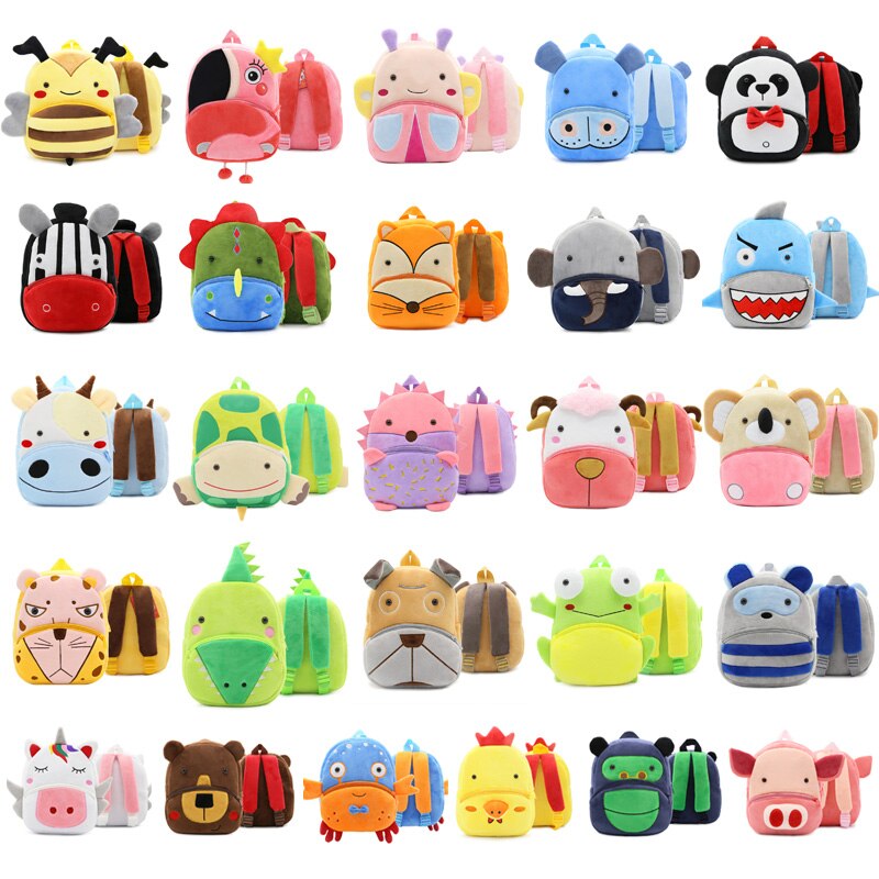 Kinderen Peuter Voorschoolse Rugzak Pluche Dier Cartoon Kids School Satchel Reizen Schooltassen