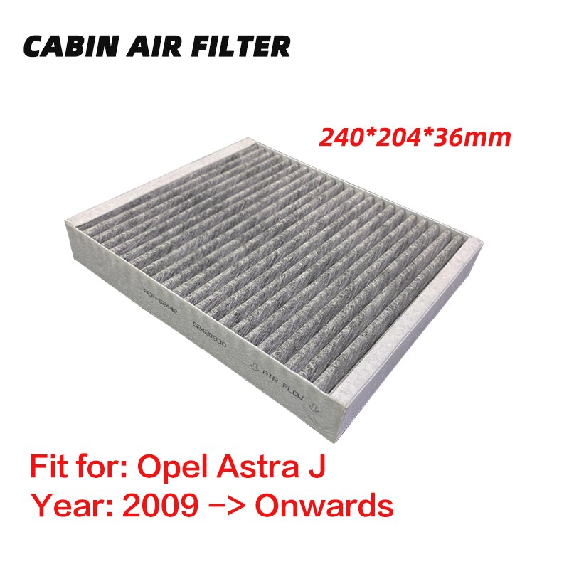 Cabine Filter Voor Opel Astra J -Vanaf) Activated Hoge Carbon Pollen Luchtfilters, beter dan Originele Vauxhall Gtc 1Pc