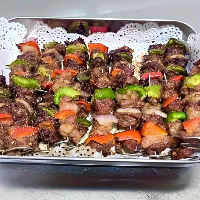 Horno freidora de aire, parrilla Vertical, parrilla para brochetas, accesorios universales, aguja especial para hornear de acero inoxidable 304 de alimentaria, 10 Uds.