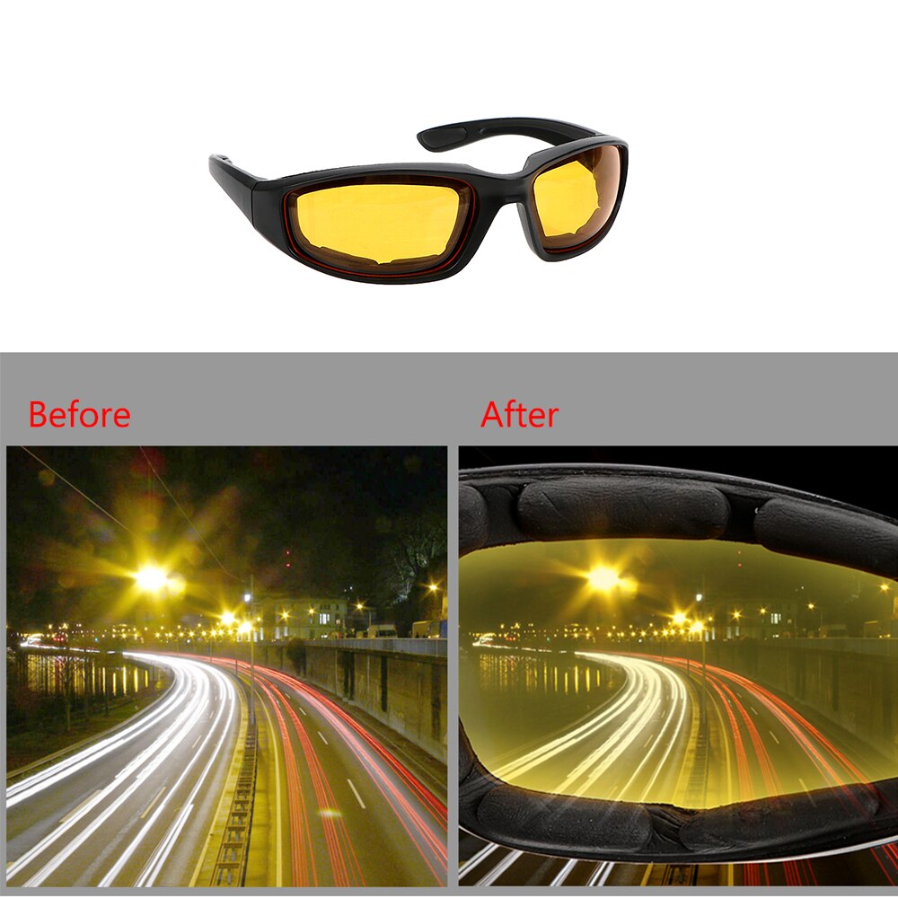 Leepee bil nattsynsbriller uv-beskyttelse motocross-briller natchauffører beskyttelsesbriller beskyttelsesudstyr solbriller anti genskin