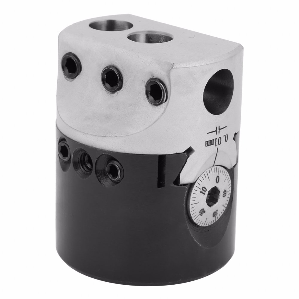 MT3-M12 Taper Collet Chuck Milling Arbor Adapter + 2Inch Lathe Boring Head Tool