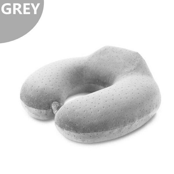 Purenlatex 27X27 U-vorm Latex Reizen Kussen Nek Kussen Geheugen Rebound Kantoor Kussen Cervicale Wervelkolom Beschermen Hoge Rug: GREY