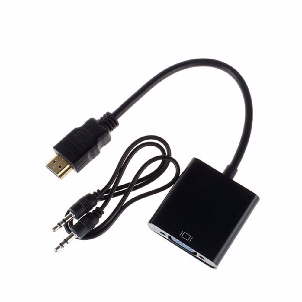 Hdmi Naar Vga Adapter Male Naar Famale Converter Adapter 1080P Digitale Naar Analoge Video Audio Voor Pc laptop Tablet