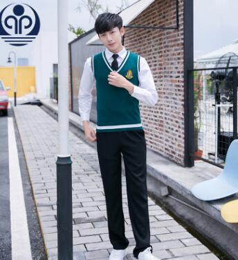 Student School Uniform 4pcs Winter Boy Girls Japanese Students Wear Tenneger College Uniforms Girls Boys Sweater Costume D-0548: Boy / XXL