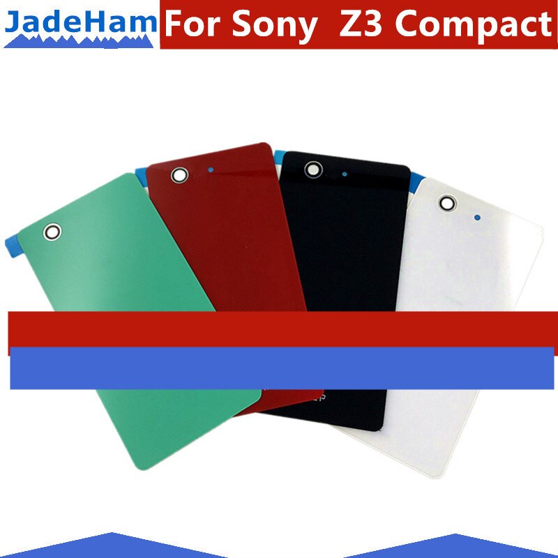 1 stuk Voor Sony Xperia Z3 Compact Z3 Mini D5803 D5833 Back Glas Batterij Cover Deur Achter Behuizing Case Panel batterij Case Cover