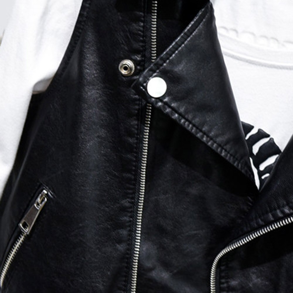 Chaqueta de cuero sintético Punk para mujer, chaleco sin mangas con cremallera, ropa de calle gótica para motocicleta, prendas de vestir de Hip Hop, talla grande 4XL