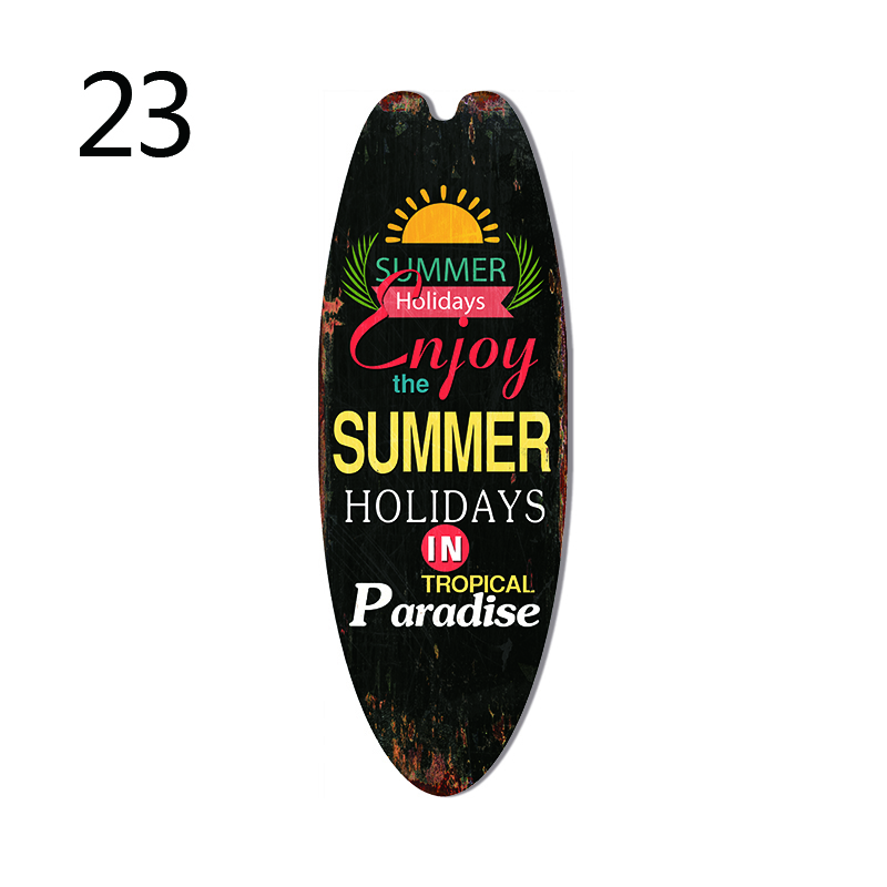 Mini kleine surfplank muur hangende houten bord strand decor tropische bar muur decor Welkom bij paradijs deurbord voor thuiskamer