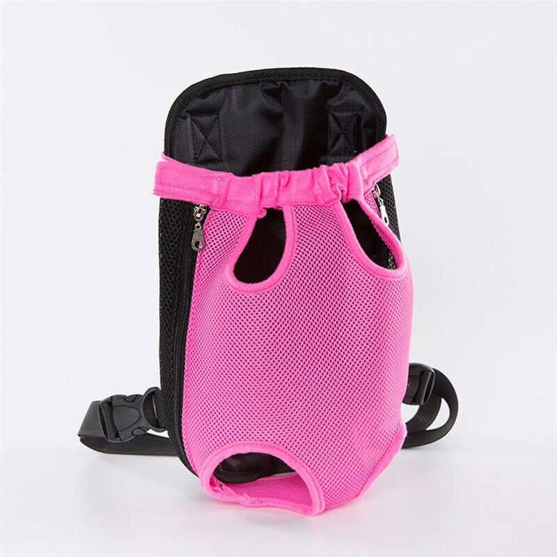 Legs Out Front Pet Dog Cat Carrier Hands-Free Adjustable Backpack Travel Bag Small Medium Puppy Doggie Kitty Cat Outdoor Use: Pink M