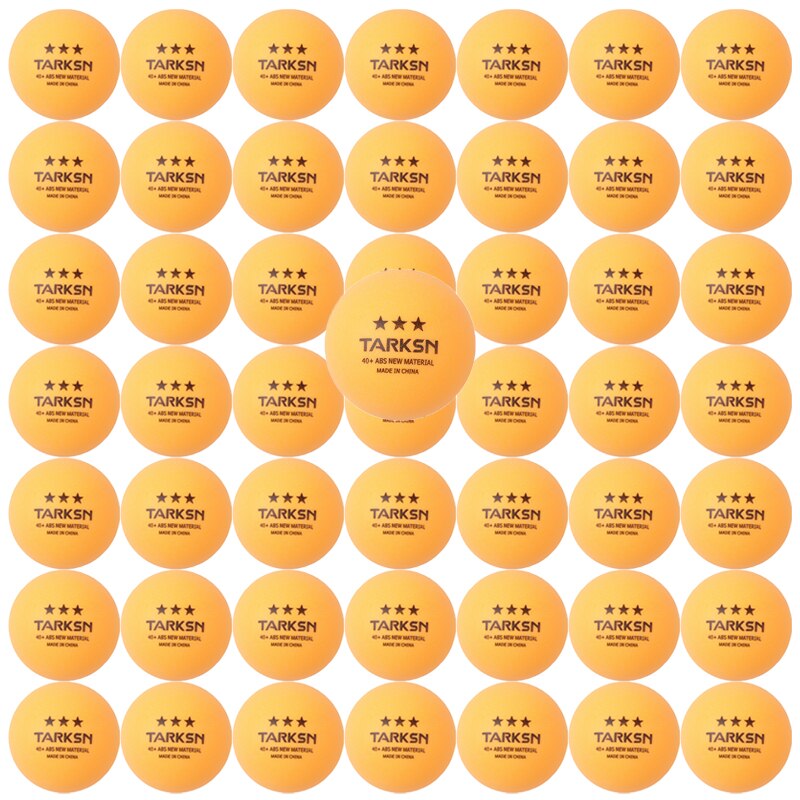 Balle de Tennis de Table professionnelle, 3 étoiles, 40mm, 2.8g, ABS, Tennis de Table, Ping-pong, blanc, Orange, entraînement avancé Amateur, balle de compétition: orange 50pcs