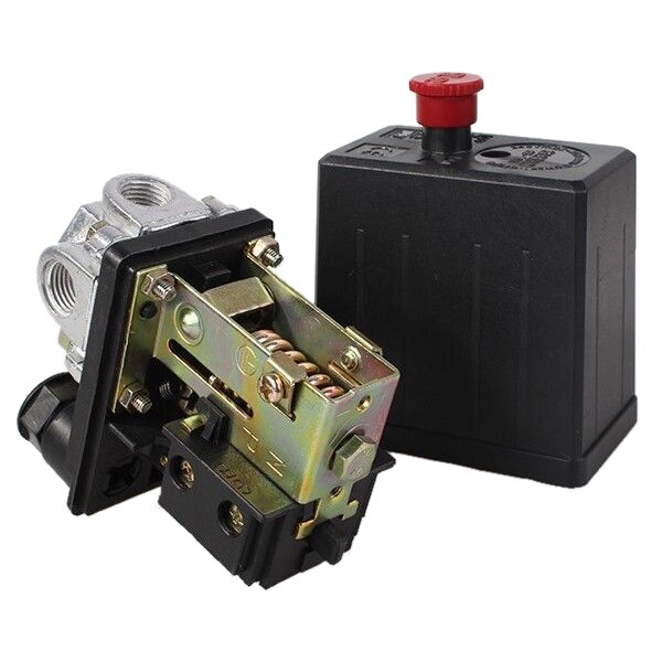 Heavy Duty Air Compressor Pressure Switch Control Valve 90 PSI -120 PSI Black