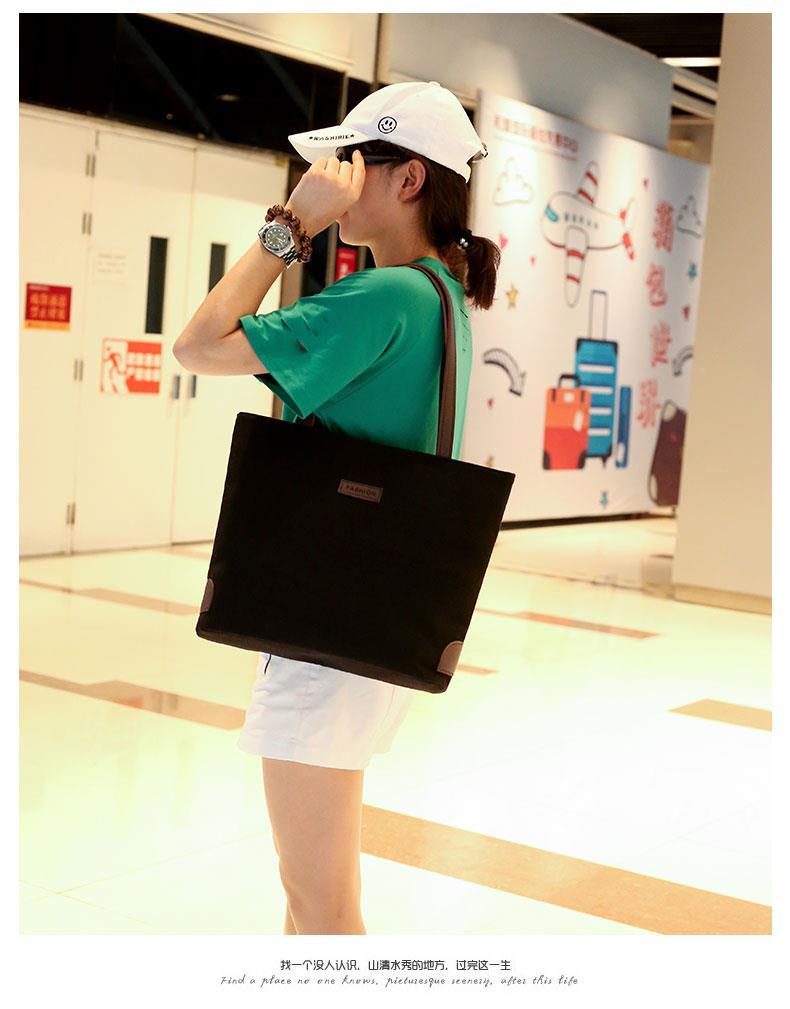 Katoen Linnen Literaire Schouder Canvas Tas Met Rits Handtas Eenvoudige Grote Casual Leuke Soft Shopping Tassen Voor Meisjes: 2