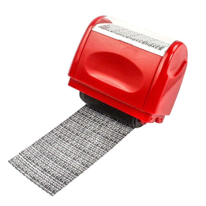 Roller Self Inking Stock Stamp Seal Theft Code Guard Your ID Confidentiality Confidential Seal Office File Stamp Tool