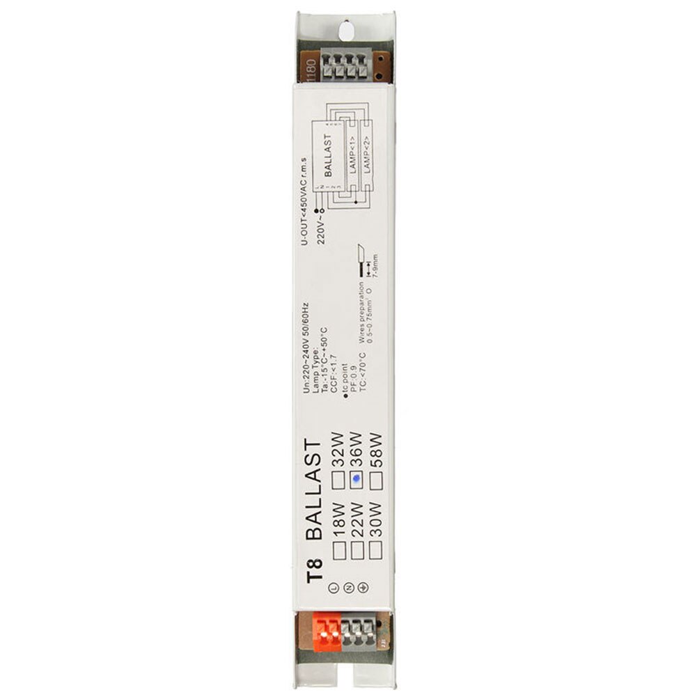 220-240V AC 2x18W 2x36W, Ballast électronique T8 à large tension, lampe fluorescente, Ballast d'énergie à démarrage instantané à large tension