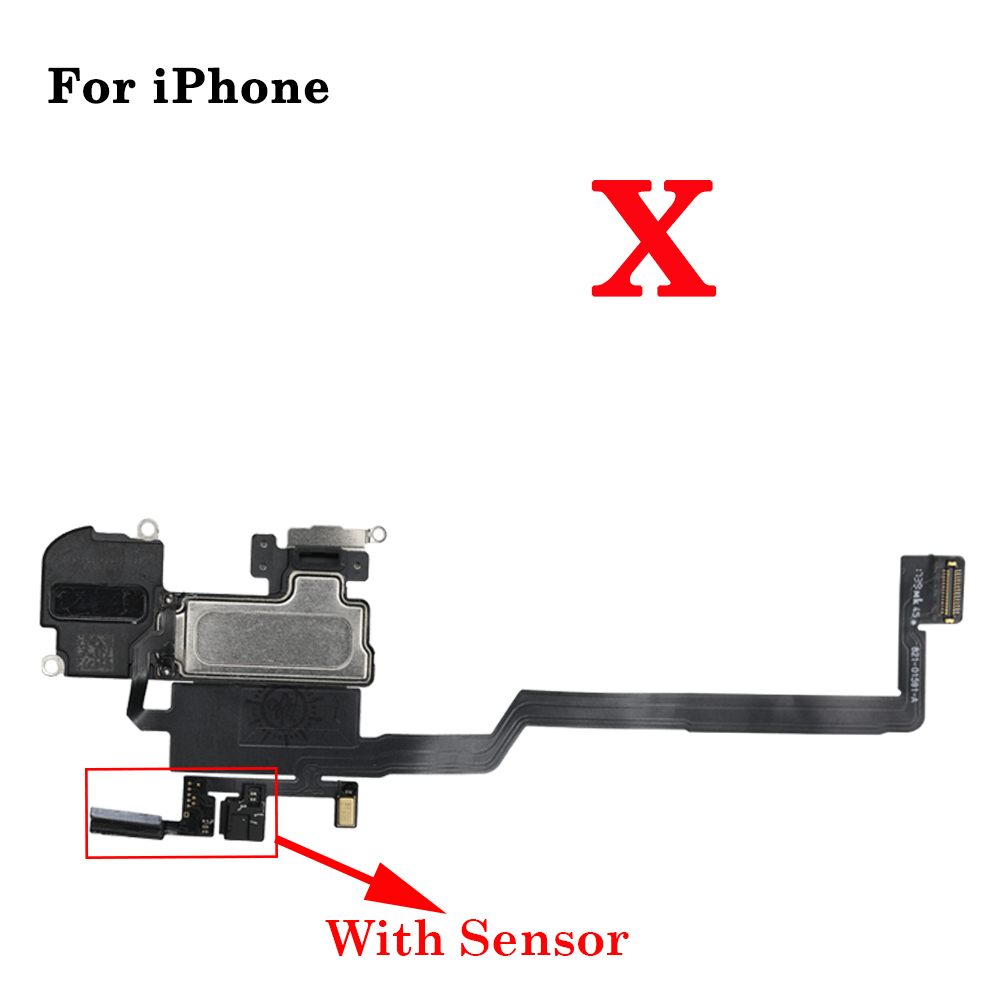 1 szt. słuchawka z czujnikiem światła zbliżeniowego Flex Cable do iPhone X XR XS MAX 11 12 Pro max Mini głośnik douszny Części zamienne: WHITE