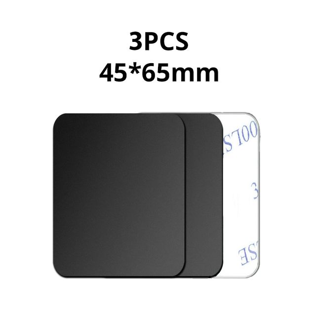 1/3/5PCS Metalowa płytka Naklejka dysk żelazny arkusz do magnesu Uchwyt na telefon komórkowy do magnetycznych uchwytów na telefon samochodowy Nie magnes: Srebrny