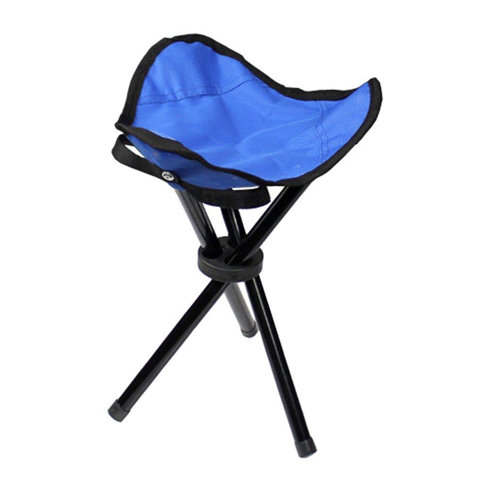 Triangle tabouret pliant pratique Portable pêche léger chaise de plage pour pique-nique Barbecue Camping bleu: green