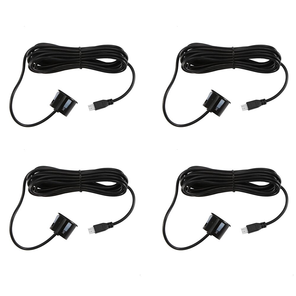 TiOODRE 4pcs 19mm Car Parking Sensor Kit Reverse Backup Sensors Buzzer Sound Alert Indicator Probe System 12V Durable: Black