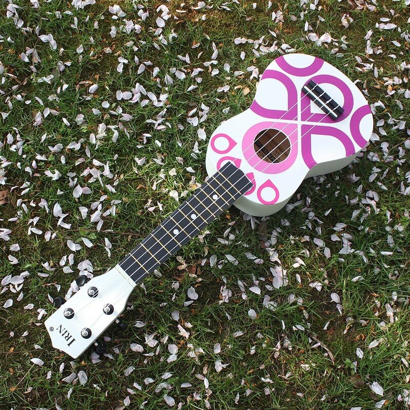 21 Inch Pink Soprano Ukulele Colorful Ukelele Guitar 4 Strings Acoustic Hawaiian Guitar Musical Instruments