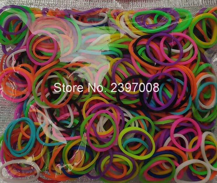 Vävstolsband gummiarmband för barn eller hår färgglada gummiband gör armband gör-det-själv-leksaker jul: 2119