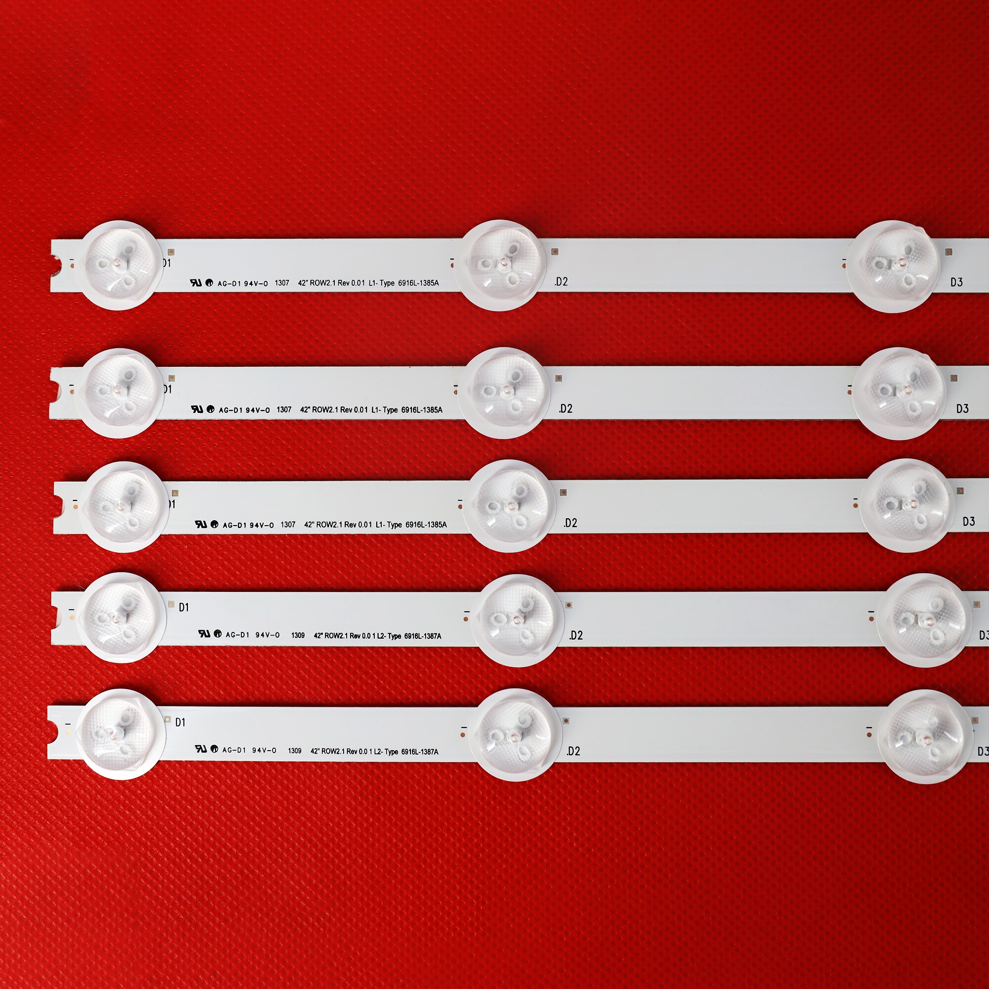 Originele) 10 Stks/set Led Backlight Strip Voor Lg 42LA620S 42LN570S 6916L-1214A 6916L-1215A 6916L-1216A 6916L-1217A