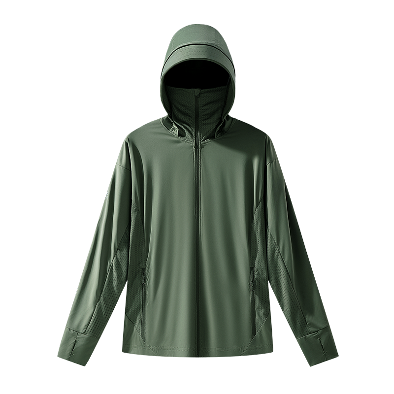 JNLN Unisex zomer anti-uv-jas buiten sneldrogend zonwering windjack heren dames wandelen kamperen klimmen elasticiteit jas: XXL / Black