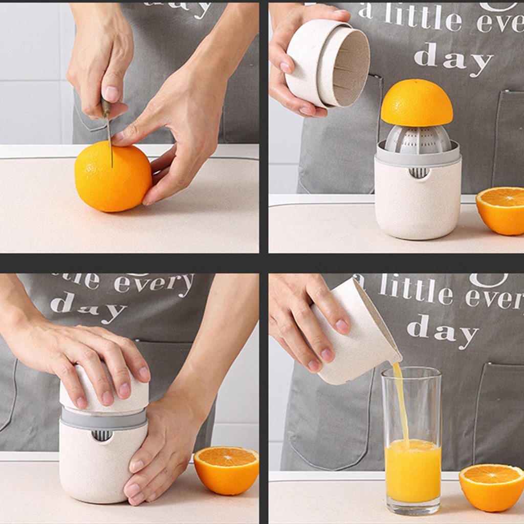 Draagbare Juicer Huishoudelijke Mini Handleiding Fruit Juicers Tarwe Stro 100 Originele Citroen Oranje Citrus Juice Maker Fles Keuken Tool