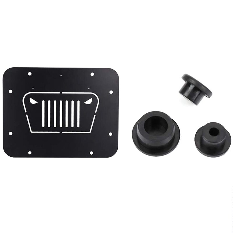 Reservewiel verwijderplaat en achterklep carrosseriepluggen compatibel voor jeep wrangler jk jku 2007 to: Default Title