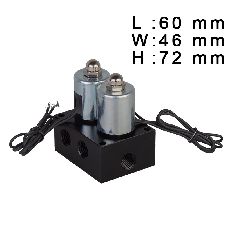 Universal 12v Solenoid Valve Air ride Suspension manifold valve pneumatic shock absorber double solenoid valve set