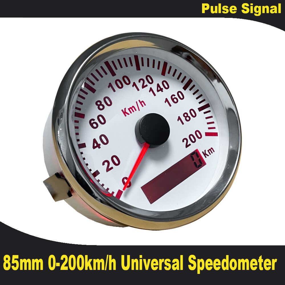 Eling 120/200km/ h nopeusmittari auton mittarit 85mm nopeusmittaria matkamittari moottoripyörän kääntymismittarit 9-32v ( pulssisignaali)