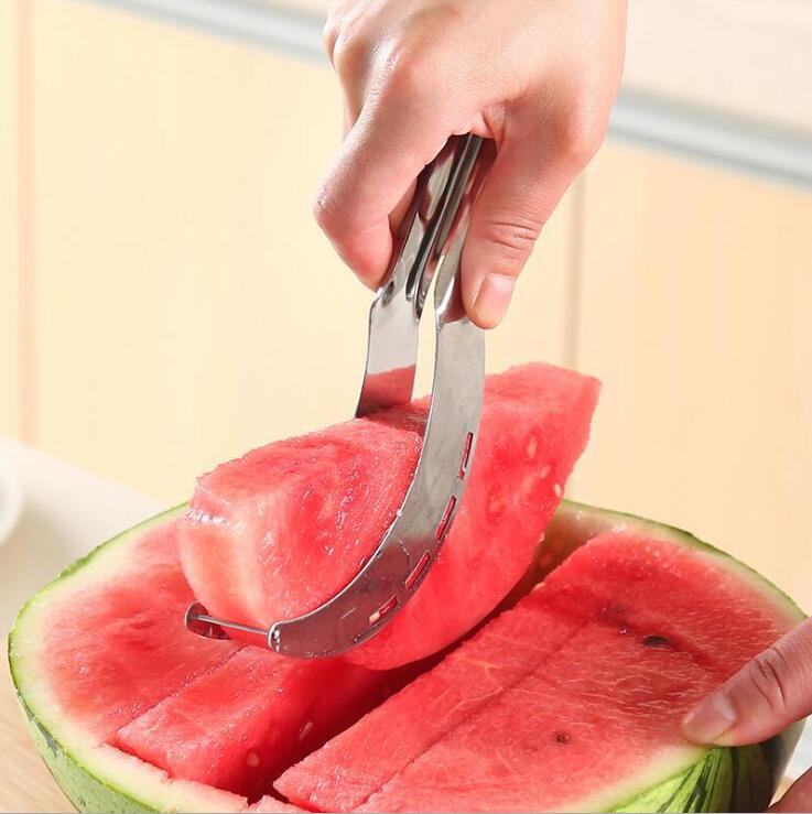 Vandmelonskærer multi melon ske skive skære maskine rustfrit stål vindmølle frugt husstand artefakt køkken værktøj: Rustfrit stål