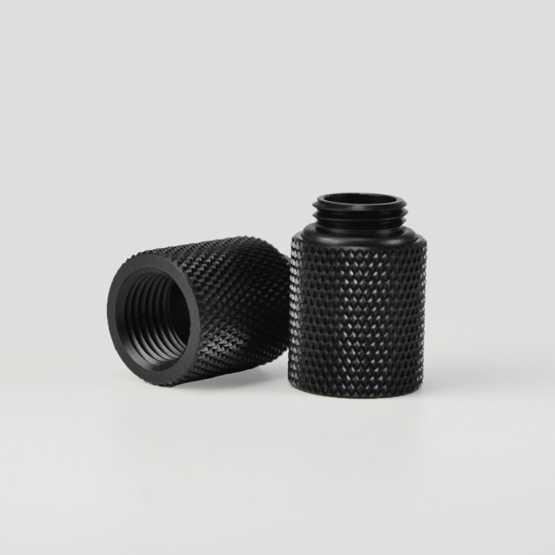 Syscooling water cooling copper extension fitting for PC hard tube liquid cooling system G1/4 thread black color